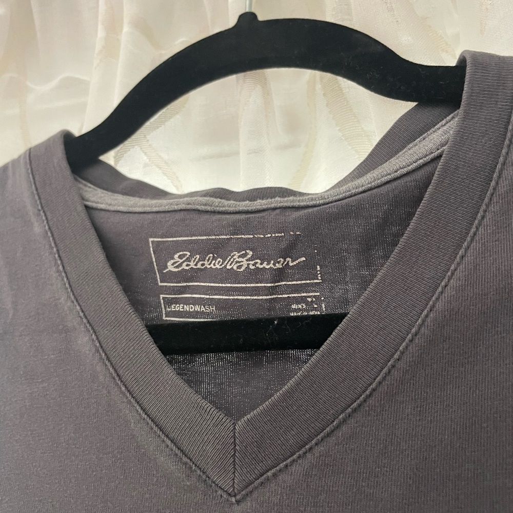 Men's Grey V-Neck T-Shirt